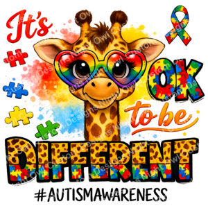 It's OK to Be Different Autism Awareness DTF Transfer