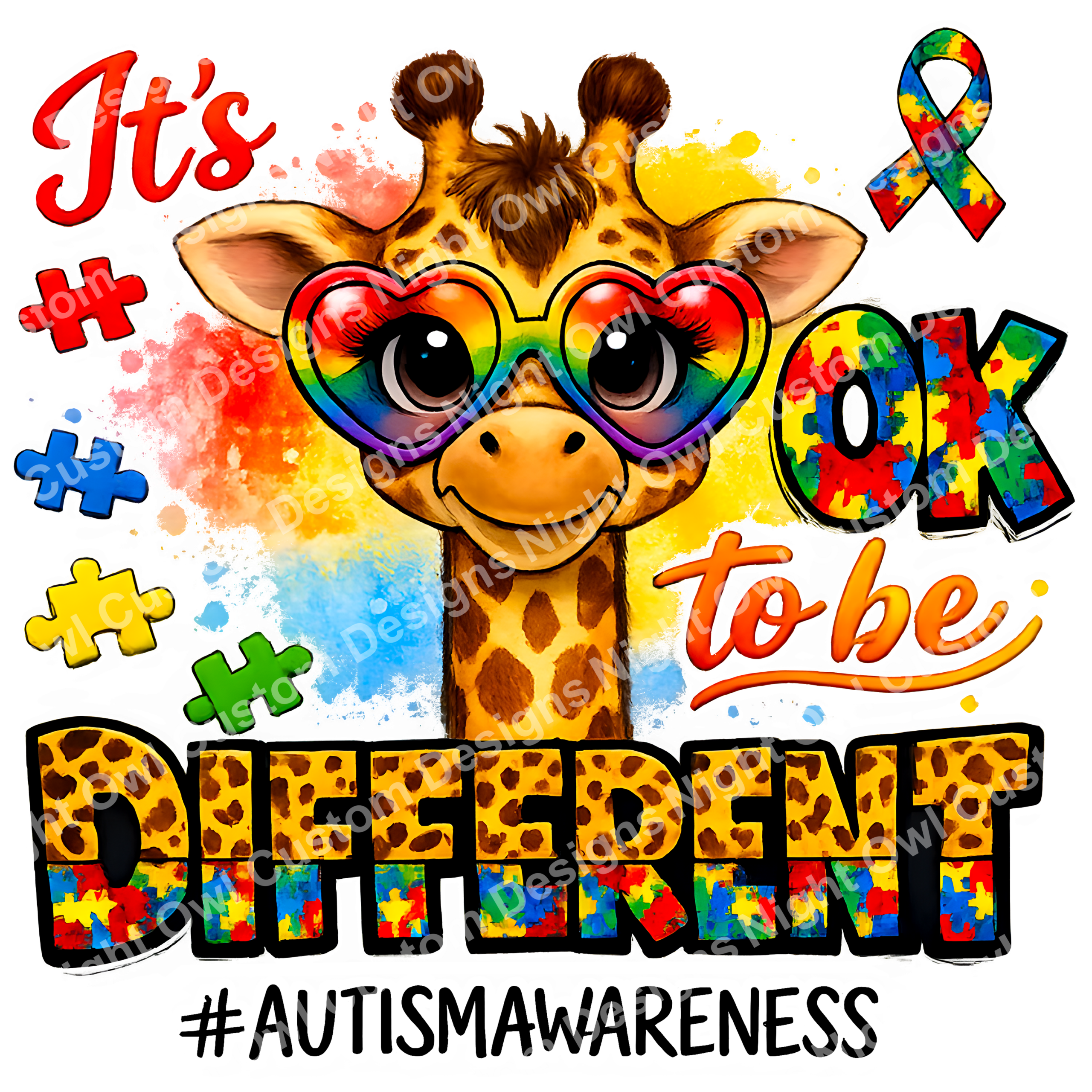 It's OK to Be Different Autism Awareness DTF Transfer