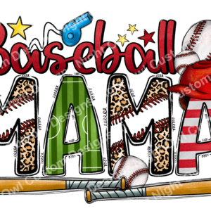 Baseball Mama with Stars