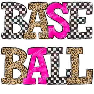 Baseball Leopard Checkered