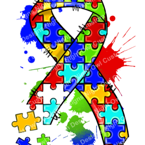 Autism Awareness Ribbon DTF Transfer