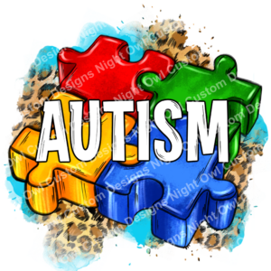 Puzzle Pieces Autism DTF Transfer